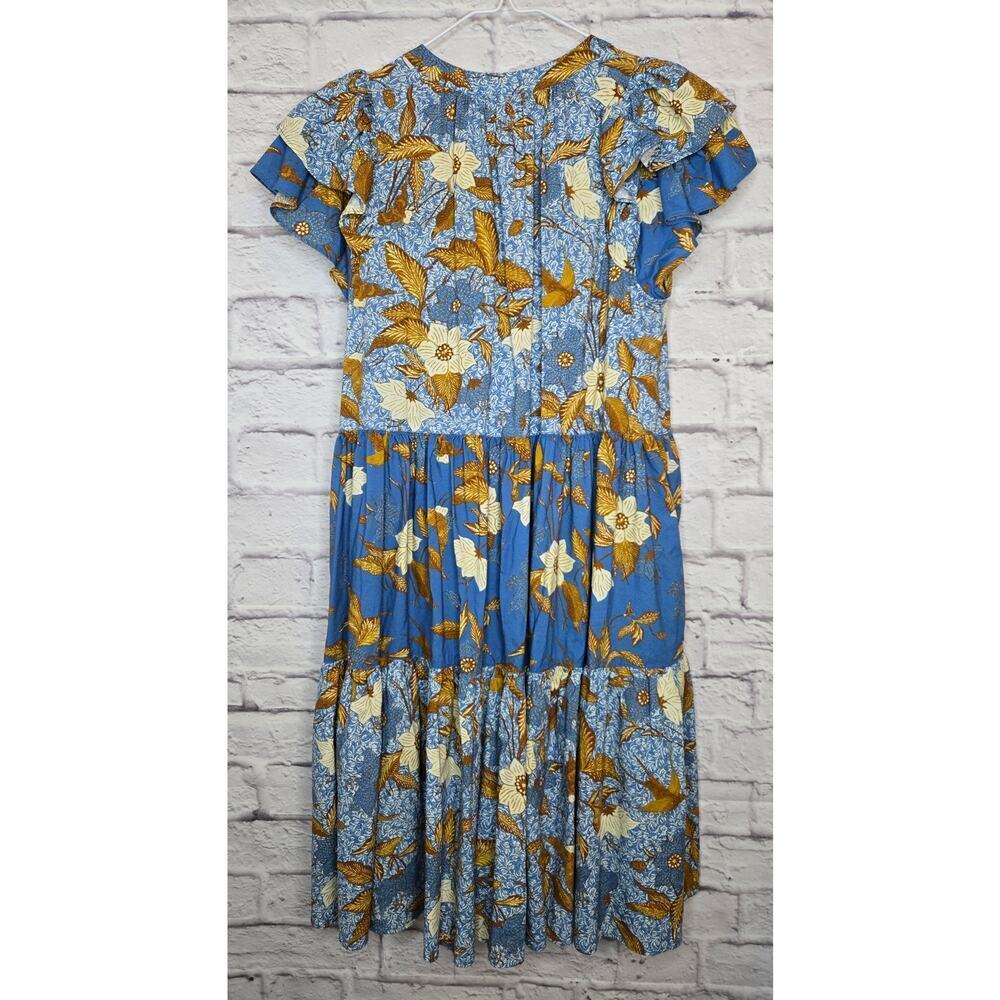 Ulla Johnson Gail Ruffled Patchwork Fall Floral P… - image 4